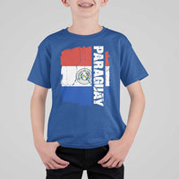 Paraguay Proud Roots Vintage Paraguaya Flag Heritage Pride T Shirt For Kid