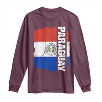 Paraguay Proud Roots Vintage Paraguaya Flag Heritage Pride Long Sleeve Shirt