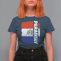 Paraguay Proud Roots Vintage Paraguaya Flag Heritage Pride T Shirt For Women