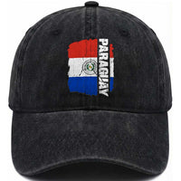 Paraguay Proud Roots Vintage Paraguaya Flag Heritage Pride Washed Cotton Baseball Cap