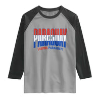 Vamos Paraguay Long Live Soccer Cheer Raglan Shirt Patriotic Paraguaya Futbol Football Fans Pride