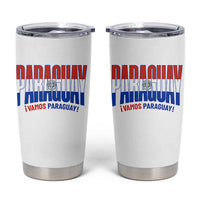 Vamos Paraguay Long Live Soccer Cheer Tumbler Cup Patriotic Paraguaya Futbol Football Fans Pride
