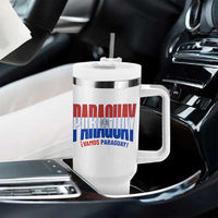 Vamos Paraguay Long Live Soccer Cheer Tumbler With Handle Patriotic Paraguaya Futbol Football Fans Pride