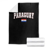 Paraguay Retro Athletic Varsity Style Throw Blanket Paraguaya Flag Country Pride Heritage
