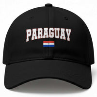 Paraguay Retro Athletic Varsity Style Baseball Cap Paraguaya Flag Country Pride Heritage