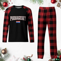 Paraguay Retro Athletic Varsity Style Plaid Pajama Set Paraguaya Flag Country Pride Heritage