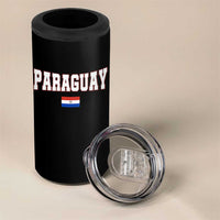 Paraguay Retro Athletic Varsity Style 4 in 1 Can Cooler Tumbler Paraguaya Flag Country Pride Heritage