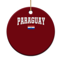 Paraguay Retro Athletic Varsity Style Ceramic Ornament Paraguaya Flag Country Pride Heritage