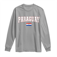 Paraguay Retro Athletic Varsity Style Long Sleeve Shirt Paraguaya Flag Country Pride Heritage