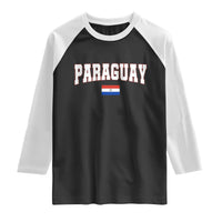 Paraguay Retro Athletic Varsity Style Raglan Shirt Paraguaya Flag Country Pride Heritage