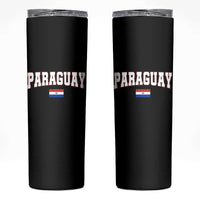 Paraguay Retro Athletic Varsity Style Skinny Tumbler Paraguaya Flag Country Pride Heritage