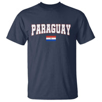 Paraguay Retro Athletic Varsity Style T Shirt Paraguaya Flag Country Pride Heritage