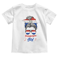 Proud Paraguayan Girl Messy Bun Bandana Aviator Sunglasses Toddler T Shirt Paraguay Heritage Roots HispanicLatina Pride