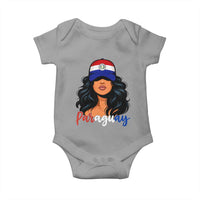 Proud Paraguayan Woman Melanin Curls Afro Latina Baby Onesie Paraguay Flag Roots Hispanic Heritage Pride