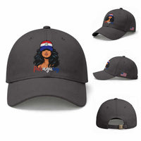 Proud Paraguayan Woman Melanin Curls Afro Latina Baseball Cap Paraguay Flag Roots Hispanic Heritage Pride