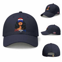 Proud Paraguayan Woman Melanin Curls Afro Latina Baseball Cap Paraguay Flag Roots Hispanic Heritage Pride