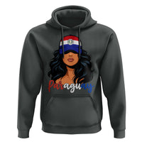 Proud Paraguayan Woman Melanin Curls Afro Latina Hoodie Paraguay Flag Roots Hispanic Heritage Pride