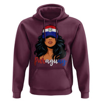 Proud Paraguayan Woman Melanin Curls Afro Latina Hoodie Paraguay Flag Roots Hispanic Heritage Pride