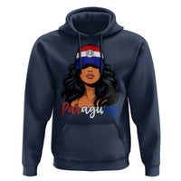 Proud Paraguayan Woman Melanin Curls Afro Latina Hoodie Paraguay Flag Roots Hispanic Heritage Pride