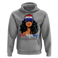 Proud Paraguayan Woman Melanin Curls Afro Latina Hoodie Paraguay Flag Roots Hispanic Heritage Pride