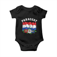 Paraguay Flag Passion Flower Mburucuya Graphic Baby Onesie Paraguaya Hispanic Latino Heritage Cultura Pride