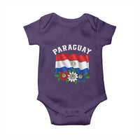 Paraguay Flag Passion Flower Mburucuya Graphic Baby Onesie Paraguaya Hispanic Latino Heritage Cultura Pride