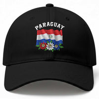 Paraguay Flag Passion Flower Mburucuya Graphic Baseball Cap Paraguaya Hispanic Latino Heritage Cultura Pride