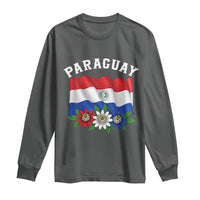 Paraguay Flag Passion Flower Mburucuya Graphic Long Sleeve Shirt Paraguaya Hispanic Latino Heritage Cultura Pride