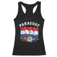 Paraguay Flag Passion Flower Mburucuya Graphic Racerback Tank Top Paraguaya Hispanic Latino Heritage Cultura Pride