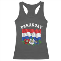 Paraguay Flag Passion Flower Mburucuya Graphic Racerback Tank Top Paraguaya Hispanic Latino Heritage Cultura Pride