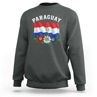 Paraguay Flag Passion Flower Mburucuya Graphic Sweatshirt Paraguaya Hispanic Latino Heritage Cultura Pride