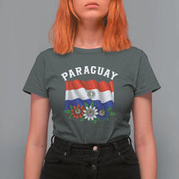 Paraguay Flag Passion Flower Mburucuya Graphic T Shirt For Women Paraguaya Hispanic Latino Heritage Cultura Pride