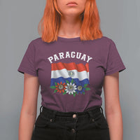 Paraguay Flag Passion Flower Mburucuya Graphic T Shirt For Women Paraguaya Hispanic Latino Heritage Cultura Pride