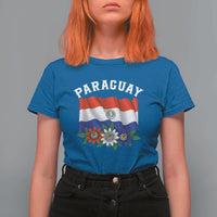 Paraguay Flag Passion Flower Mburucuya Graphic T Shirt For Women Paraguaya Hispanic Latino Heritage Cultura Pride