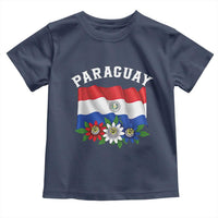 Paraguay Flag Passion Flower Mburucuya Graphic Toddler T Shirt Paraguaya Hispanic Latino Heritage Cultura Pride