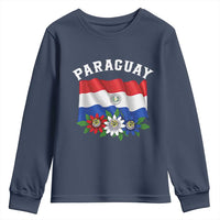 Paraguay Flag Passion Flower Mburucuya Graphic Youth Sweatshirt Paraguaya Hispanic Latino Heritage Cultura Pride