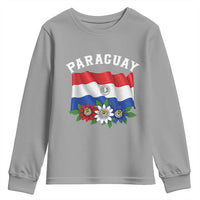 Paraguay Flag Passion Flower Mburucuya Graphic Youth Sweatshirt Paraguaya Hispanic Latino Heritage Cultura Pride
