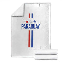Paraguay Flag Soccer Jersey Style Graphic Throw Blanket Patriotic Paraguaya Pride Football Fans Sports Spirit