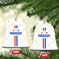 Paraguay Flag Soccer Jersey Style Graphic Ceramic Ornament Patriotic Paraguaya Pride Football Fans Sports Spirit