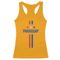 Paraguay Flag Soccer Jersey Style Graphic Racerback Tank Top Patriotic Paraguaya Pride Football Fans Sports Spirit