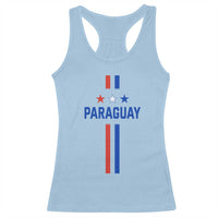 Paraguay Flag Soccer Jersey Style Graphic Racerback Tank Top Patriotic Paraguaya Pride Football Fans Sports Spirit