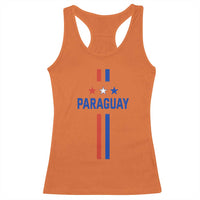 Paraguay Flag Soccer Jersey Style Graphic Racerback Tank Top Patriotic Paraguaya Pride Football Fans Sports Spirit