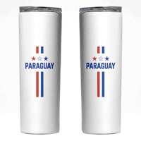 Paraguay Flag Soccer Jersey Style Graphic Skinny Tumbler Patriotic Paraguaya Pride Football Fans Sports Spirit