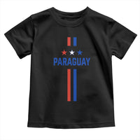 Paraguay Flag Soccer Jersey Style Graphic Toddler T Shirt Patriotic Paraguaya Pride Football Fans Sports Spirit