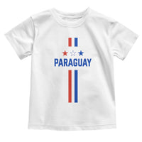 Paraguay Flag Soccer Jersey Style Graphic Toddler T Shirt Patriotic Paraguaya Pride Football Fans Sports Spirit