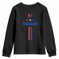 Paraguay Flag Soccer Jersey Style Graphic Youth Sweatshirt Patriotic Paraguaya Pride Football Fans Sports Spirit
