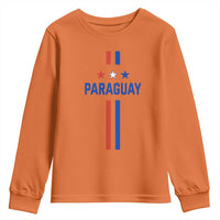 Paraguay Flag Soccer Jersey Style Graphic Youth Sweatshirt Patriotic Paraguaya Pride Football Fans Sports Spirit