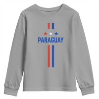 Paraguay Flag Soccer Jersey Style Graphic Youth Sweatshirt Patriotic Paraguaya Pride Football Fans Sports Spirit