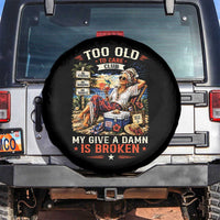 Too Old To Care Club Funny Retired Woman Beach Vacation Spare Tire Cover My Give A Damn Is Broken IDGAF Chill Mode