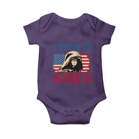 Funny I Knew It Im Surrounded by Axxholes Sci-fi Meme Baby Onesie Patriotic Space Parody USA Flag Sarcastic 1980s Movie Quote
